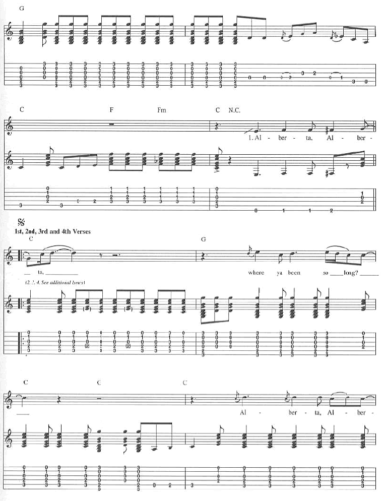 Alberta－Eric Clapton 克莱普顿(吉他谱)吉他谱子-2