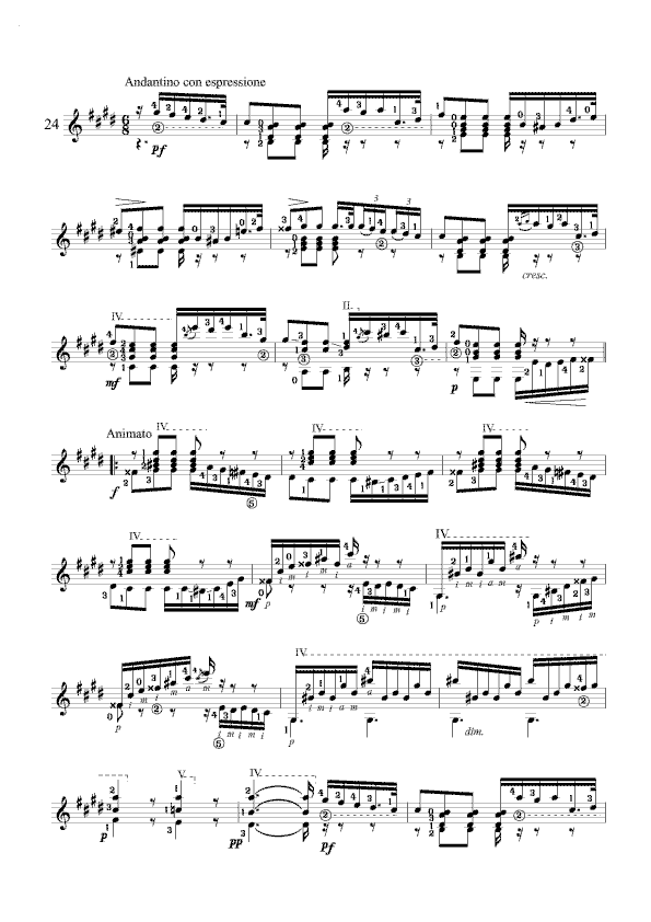 卡尔卡西作品第60号吉他谱子-1