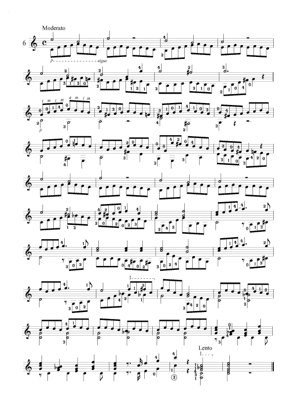 卡尔卡西作品第60号吉他谱子-1
