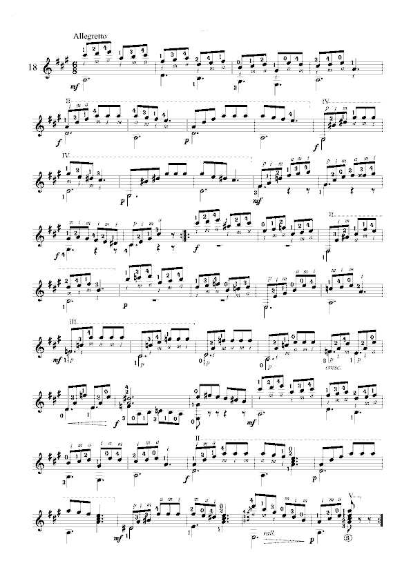 卡尔卡西作品第60号吉他谱子-1