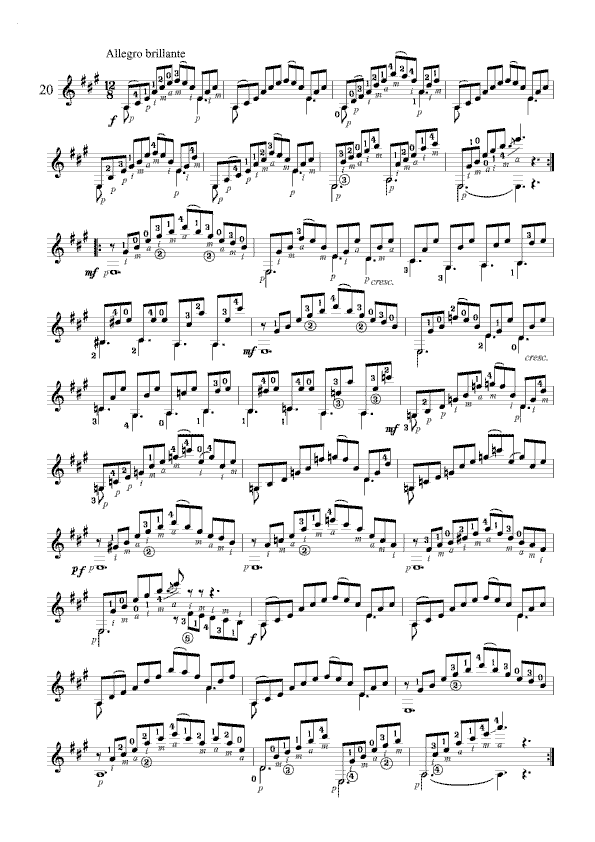 卡尔卡西作品第60号吉他谱子-1