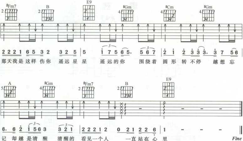 遥远吉他谱子-2