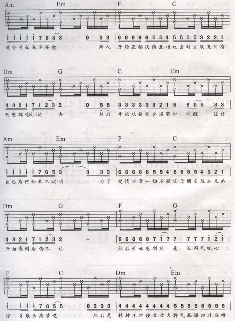 恋爱症候群吉他谱子-5