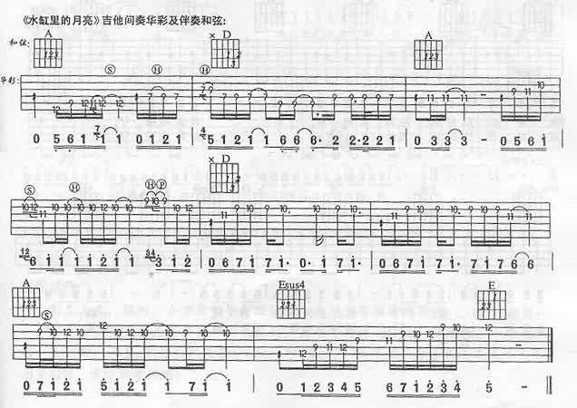 水缸里的月亮吉他谱子-3
