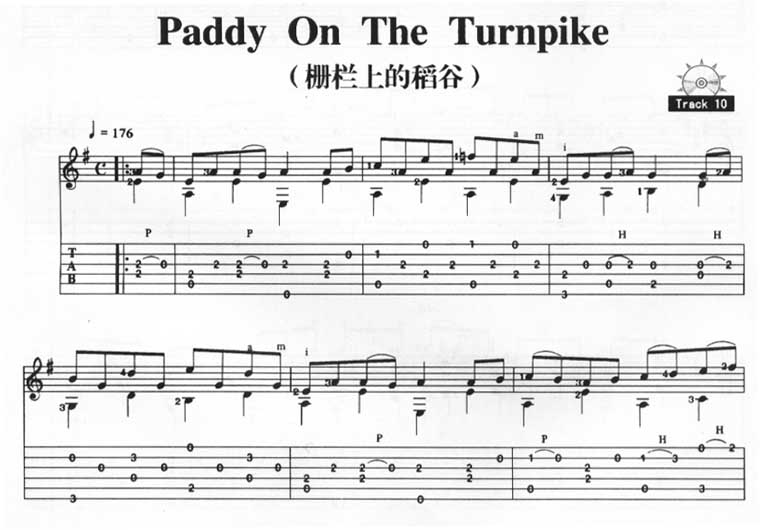 Paddy On The Turnpike(栅栏上的稻谷吉它曲谱)吉他谱子-1