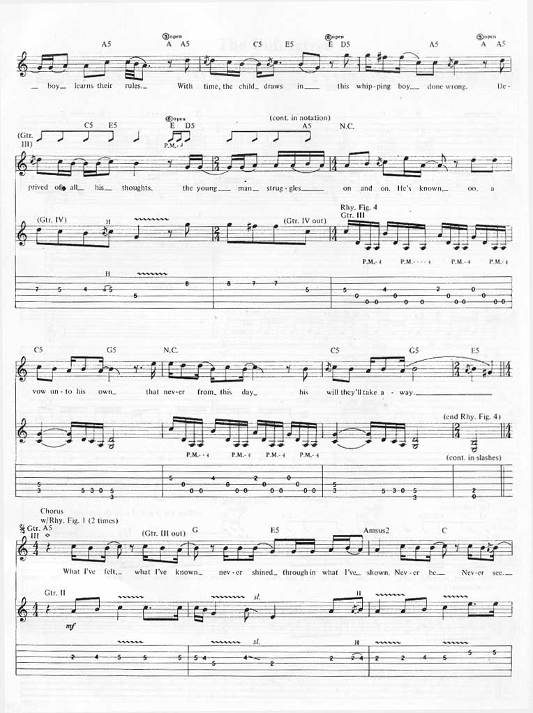 THE UNFORGIVEN吉他谱子-3