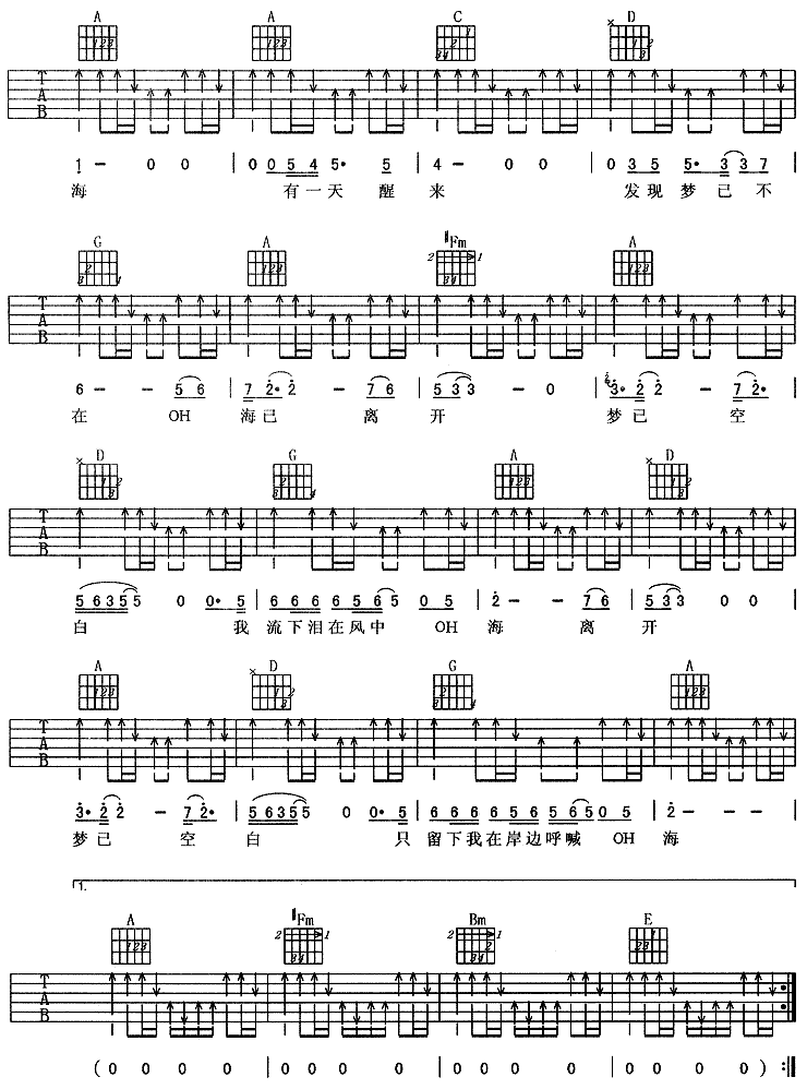 海吉他谱子-2