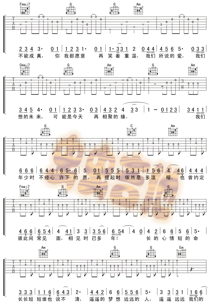 关于理想的课堂作文吉他谱子-2