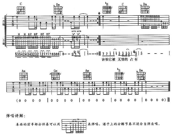 烫心吉他谱子-4