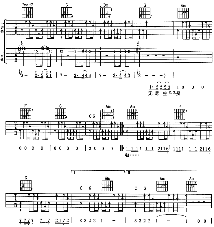 无尽空虚吉他谱子-3