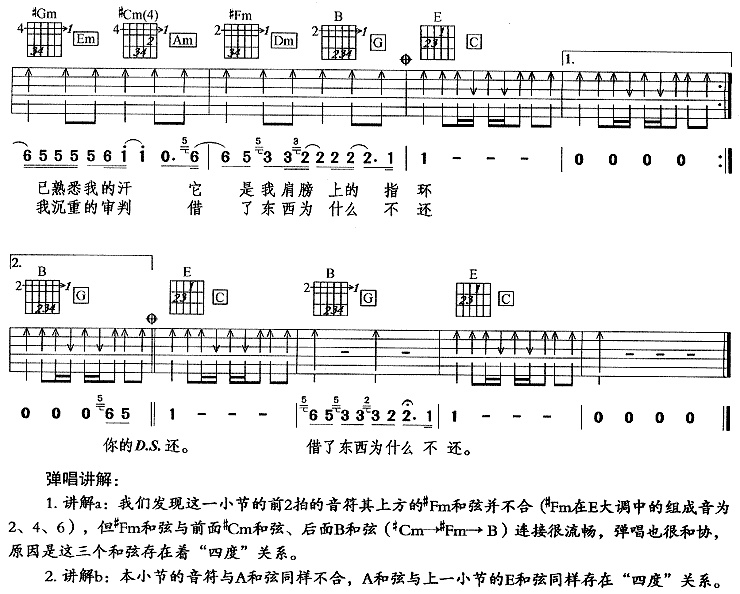 你的背包吉他谱子-2