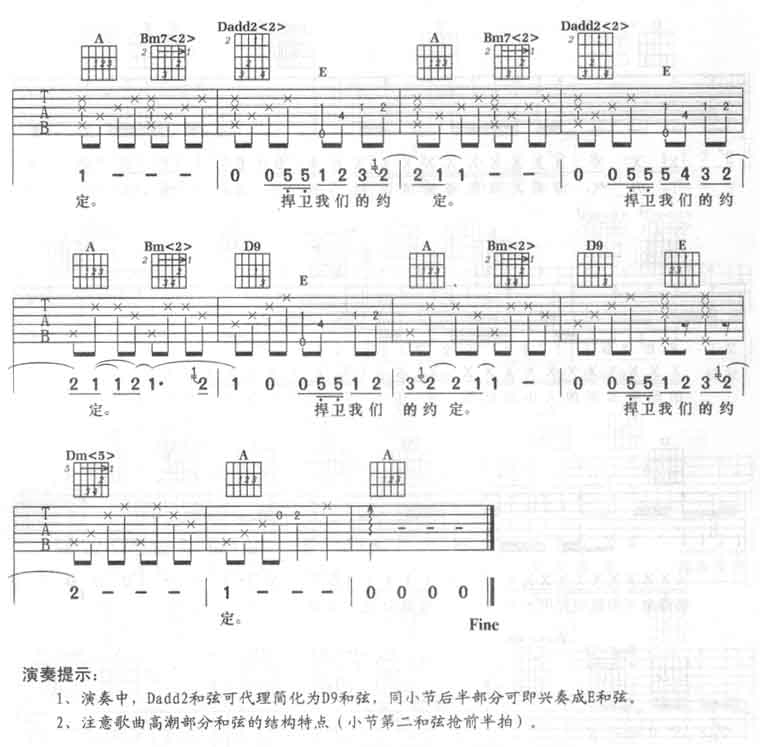 爱上未来的你吉他谱子-4