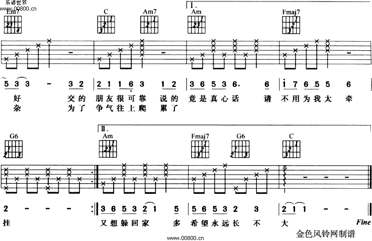亲爱的妈妈吉他谱子-2