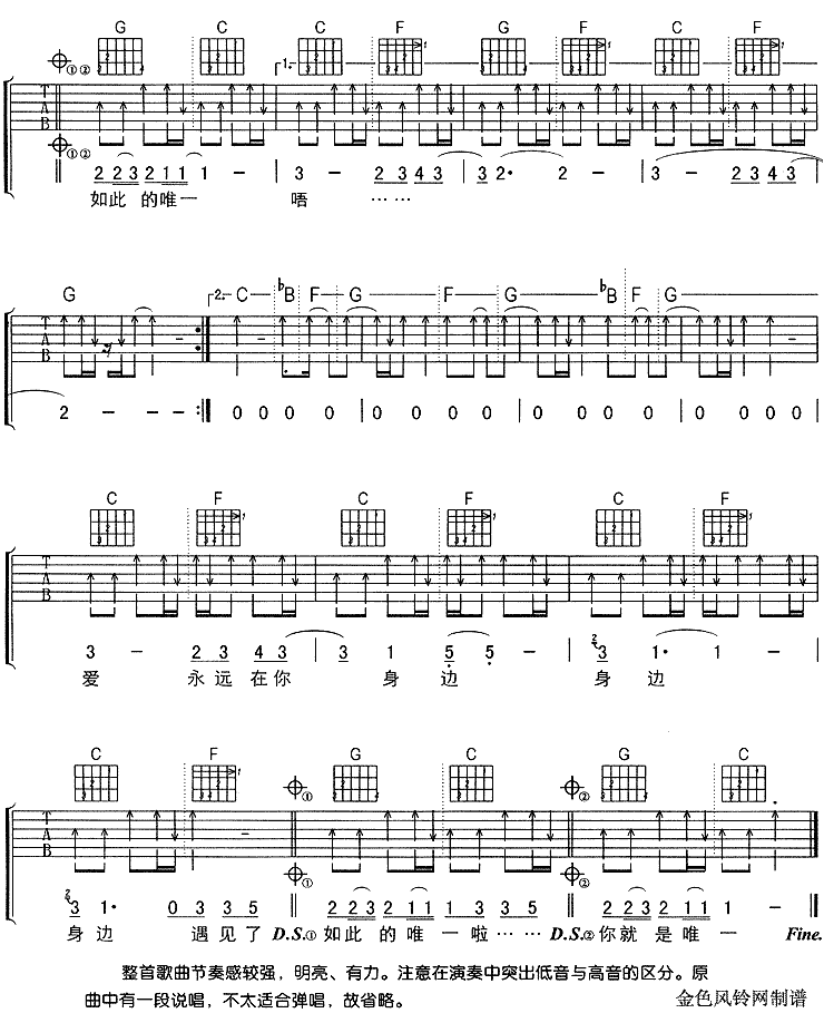 绿光吉他谱子-3