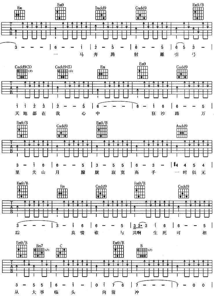 天地都在我心中吉他谱子-2