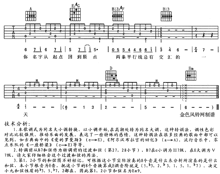 向左走向右走吉他谱子-5