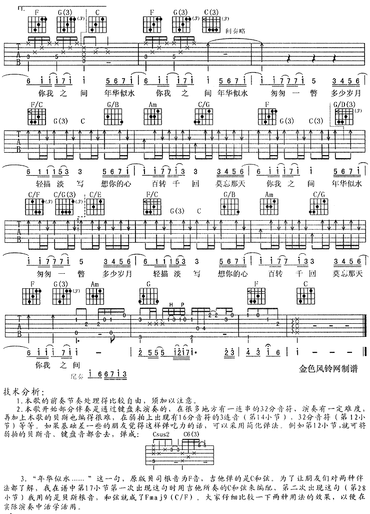 年华似水吉他谱子-3
