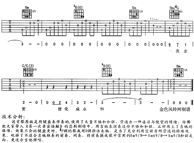 第一次亲密接触吉他谱子-3
