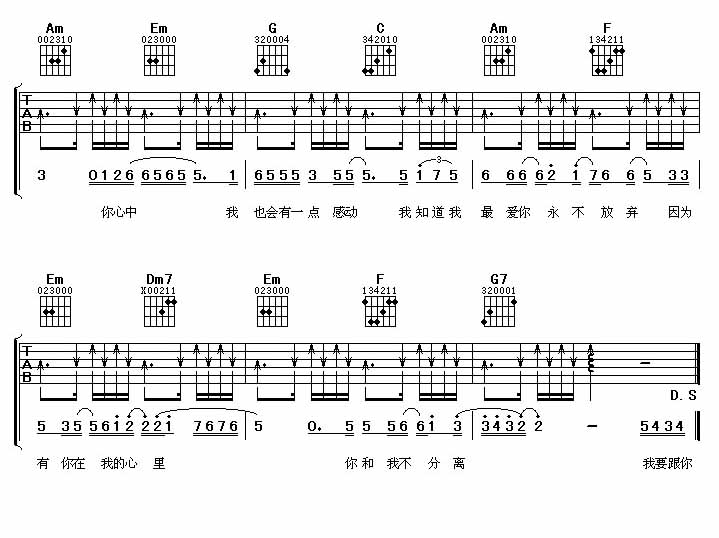 我是你的天空吉他谱子-4
