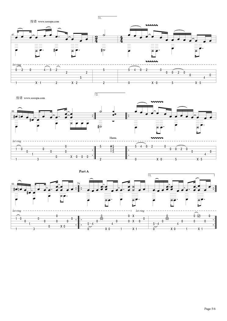 Sleepless Night吉他谱子-5