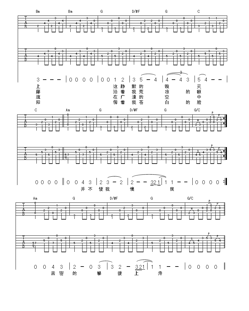 愿吉他谱子-2